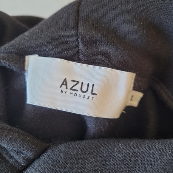 AZUL BY MOUSSY Unique Cut Black High-Low Hoodie - Picture 7 of 8